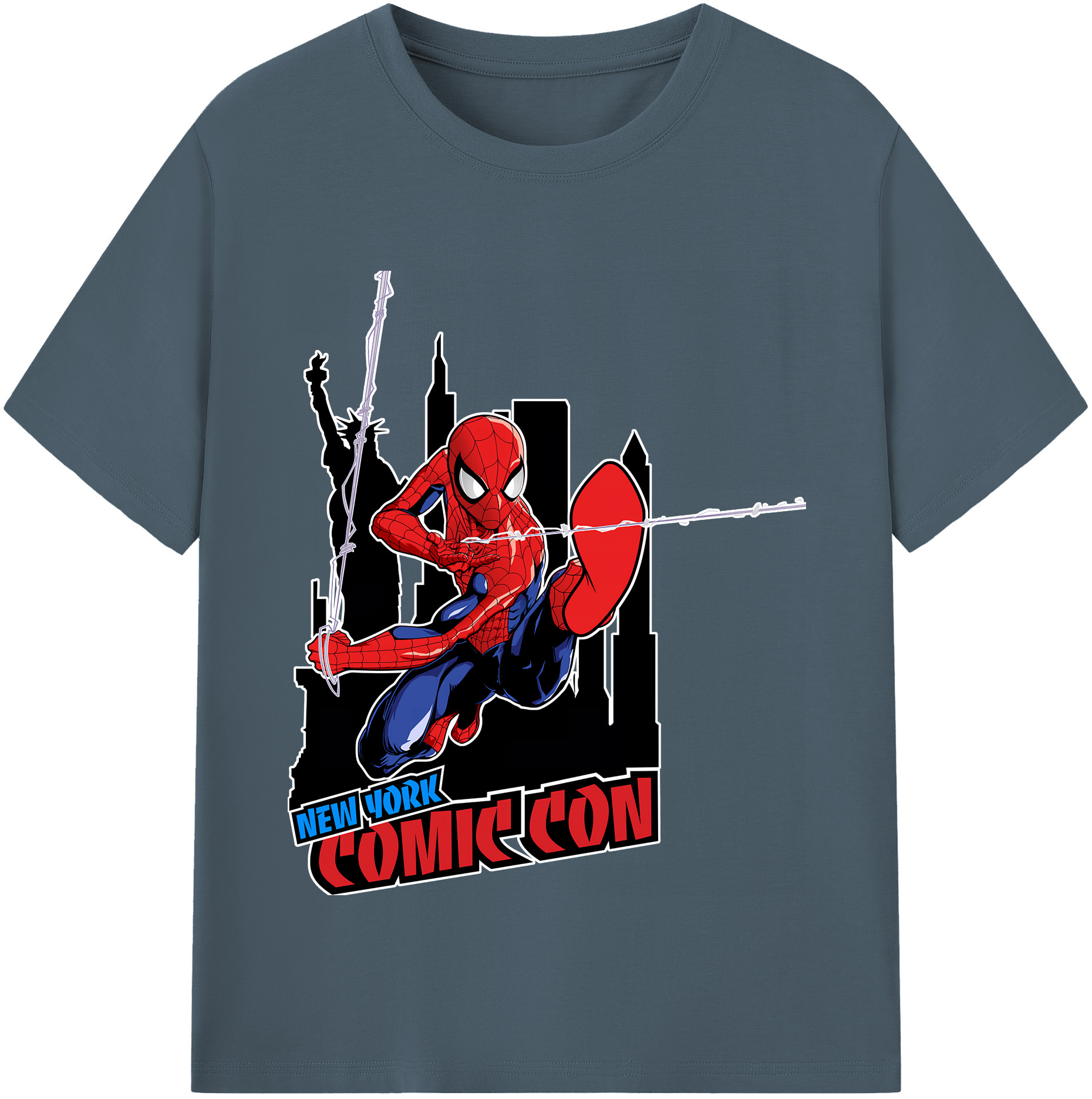 （画像用） Spider Man スパイダーマン 綿100％半袖Tシャツ（フロントプリント）